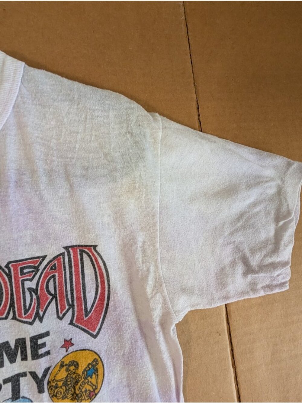 RARE Vintage Grateful Dead 1986 LIBERTY Tour T-Shirt BOB DYLAN TOM PETTY JERRY M - Picture 5 of 16